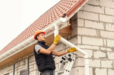 Pose et remplacement de gouttières aux Salles